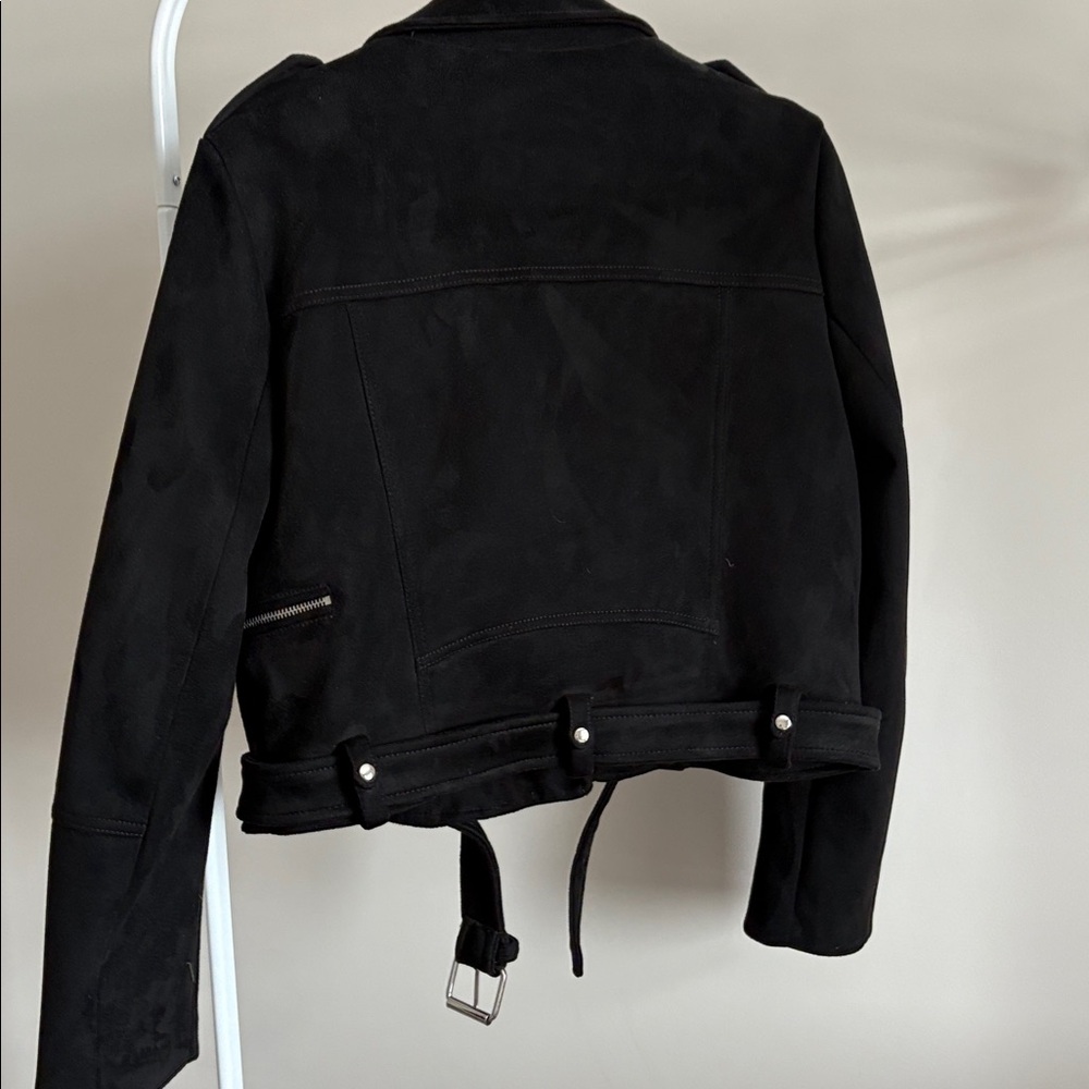 Zara TRF Suede Biker Jacket - Picture 9 of 10